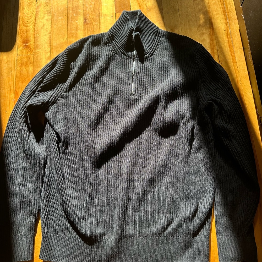 Massimo Dutti Dark Gray Zip-Up Sweater